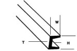 PLASTRUCT 90581 - Ceownik 1,6 mm x 1,1 mm x 250 mm