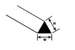 PLASTRUCT 90846 - Profil trójkątny 3,2 mm x 250 mm