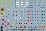 TORO MODEL 72D11 - 1:72 Tablice rejestracyjne wz.2000, godła i napisy eksploatacyjne pojazdów Wojska Polskiego cz.1
