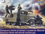 UNIMODELS 511 - 1:48 Soviet truck GAZ-AAA with anti-aircraft plant "Maksim"