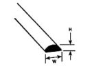 PLASTRUCT 90880 - Profil półokrągły 1,0 mm x 250 mm