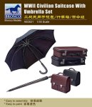 BRONCO 3521 - 1:35 WWII Suitcase with Umbrella Set