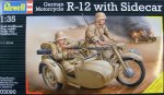 REVELL 03090 - 1:35 German Motorcycle R-12 with Sidecar