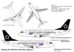 LIMAOSCAR 1442 - 1:144 Boeing 737-500 LOT Star Alliance