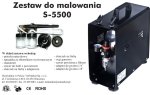 Zestaw do malowania S-5500 - Kompresor w obudowie + aerograf