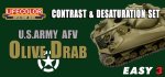 LIFECOLOR MS03 - U.S. Army AFV Olive Drab - Contrast & Desaturation set