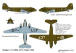 LIMAOSCAR 1445 - 1:144 Douglas C-47 LOT 1946 / 1946-47