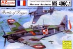 AZ MODEL AZ 4857 - 1:48 Morane Saulnier MS 406C.1 Battle of France