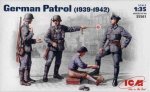 ICM 35561 - 1:35 German Patrol 1939-1942 set of 4 figures - 3 German WWII patrol men and 1 civilian