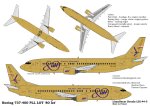 LIMAOSCAR 1443 - 1:144 Boeing 737-400 LOT "80 Lat"