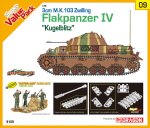 DRAGON / CYBER HOBBY 9109 - 1:35 3cm M.K. 103 Zwilling Flakpanzer IV Kugelblitz + 4 Panzer Crew (Achtung Jabo) France 1944