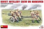MINIART 35081 - 1:35 Soviet Artillery Crew on Maneuver - 5 figures with gun ZiS-3