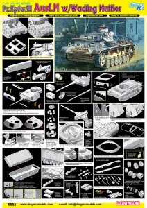 DRAGON 6558 - 1:35 Pz.Kpfw.III Ausf.M w / Wading Muffler