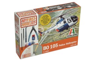 ITALERI 12003 - 1:32 BO 105 Police Helicopter - My First Model Kit - Zestaw: Mój Pierwszy Model